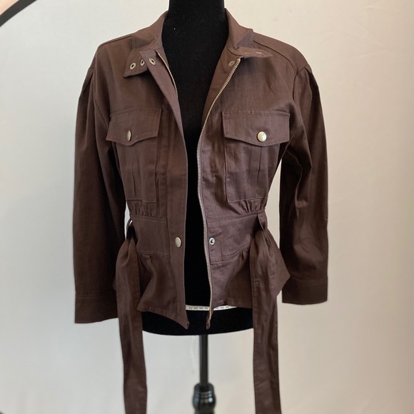 Banana Republic Linen Blend Cinch Waist Jacket NWOT - Picture 2 of 13